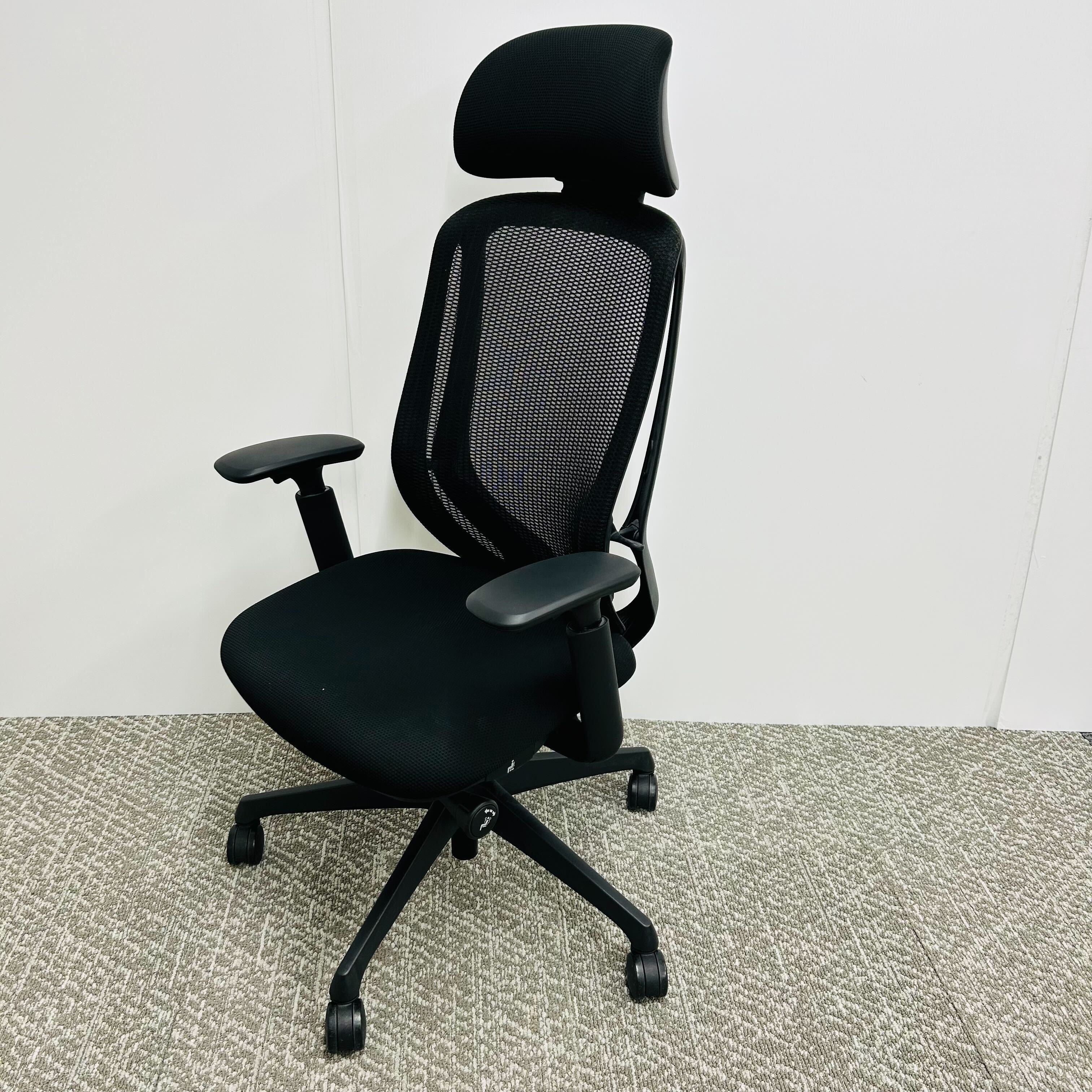 オフィスチェア 中古 現状渡し スーパースコルド ファイテン仕様 背クッション付き 幅599 奥行576 高