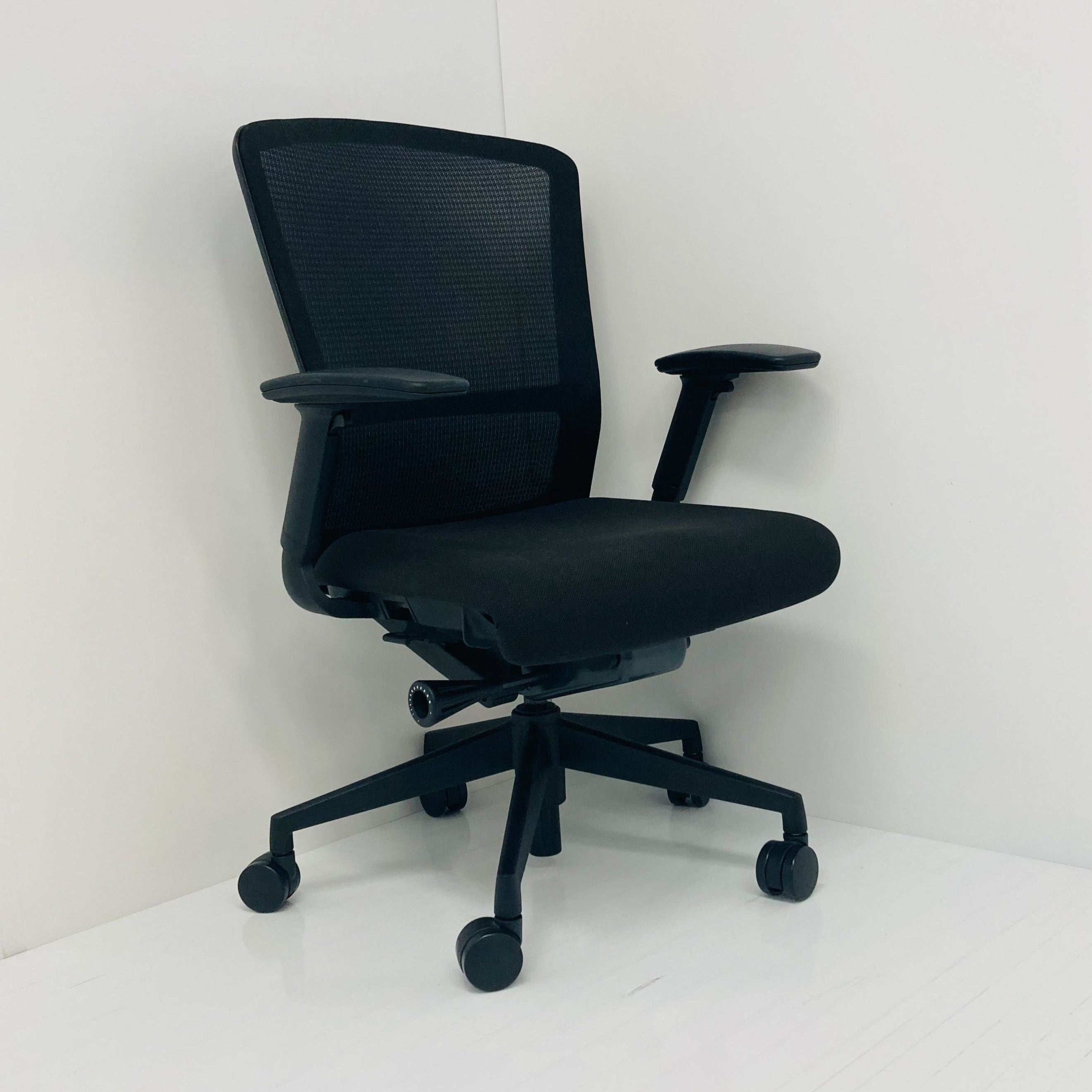 【中古S】Elfie(エルフィ)ELA2-540M-BS 5-354-1420可動肘/ハイバック/ハンガー無