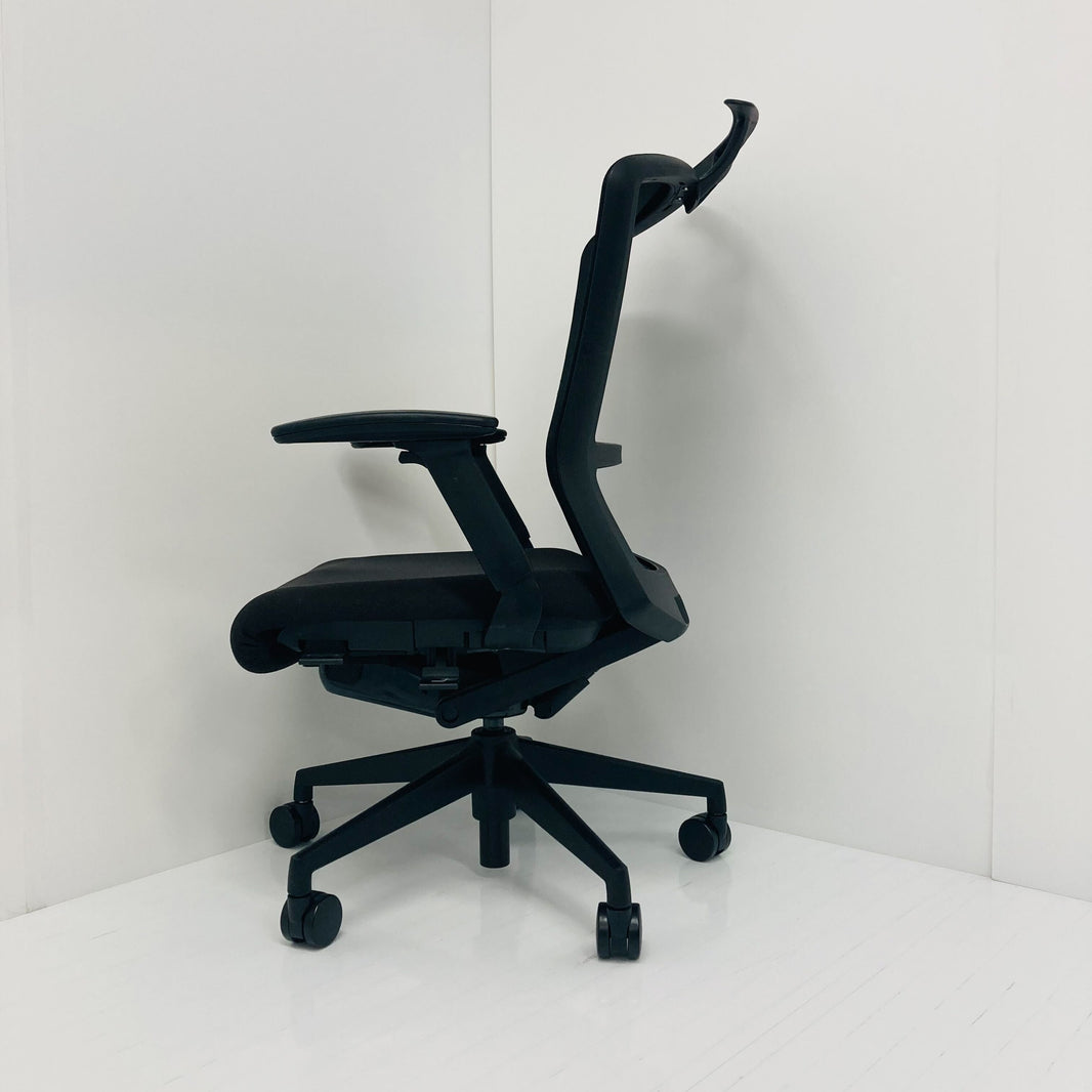 【中古A】Elfie(エルフィ)ELA2-540M-BS 5-354-1420可動肘/ハイバック/ハンガー有