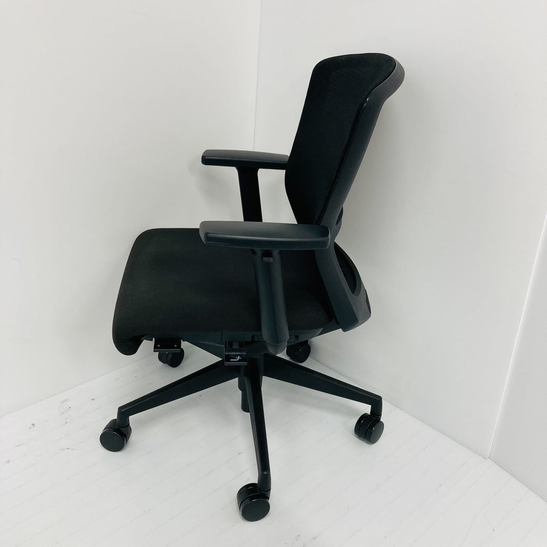 【中古A】Elfie(エルフィ) ELA2-320M-BS 5-354-0220可動肘/ミドルバック/ハンガー無し