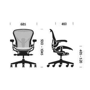 【中古 S(美品)】Aeron Chair(アーロンチェア) AER1B23DW ALPG1G1G1BBBK23103【＊使用期間：2週間程度＊】